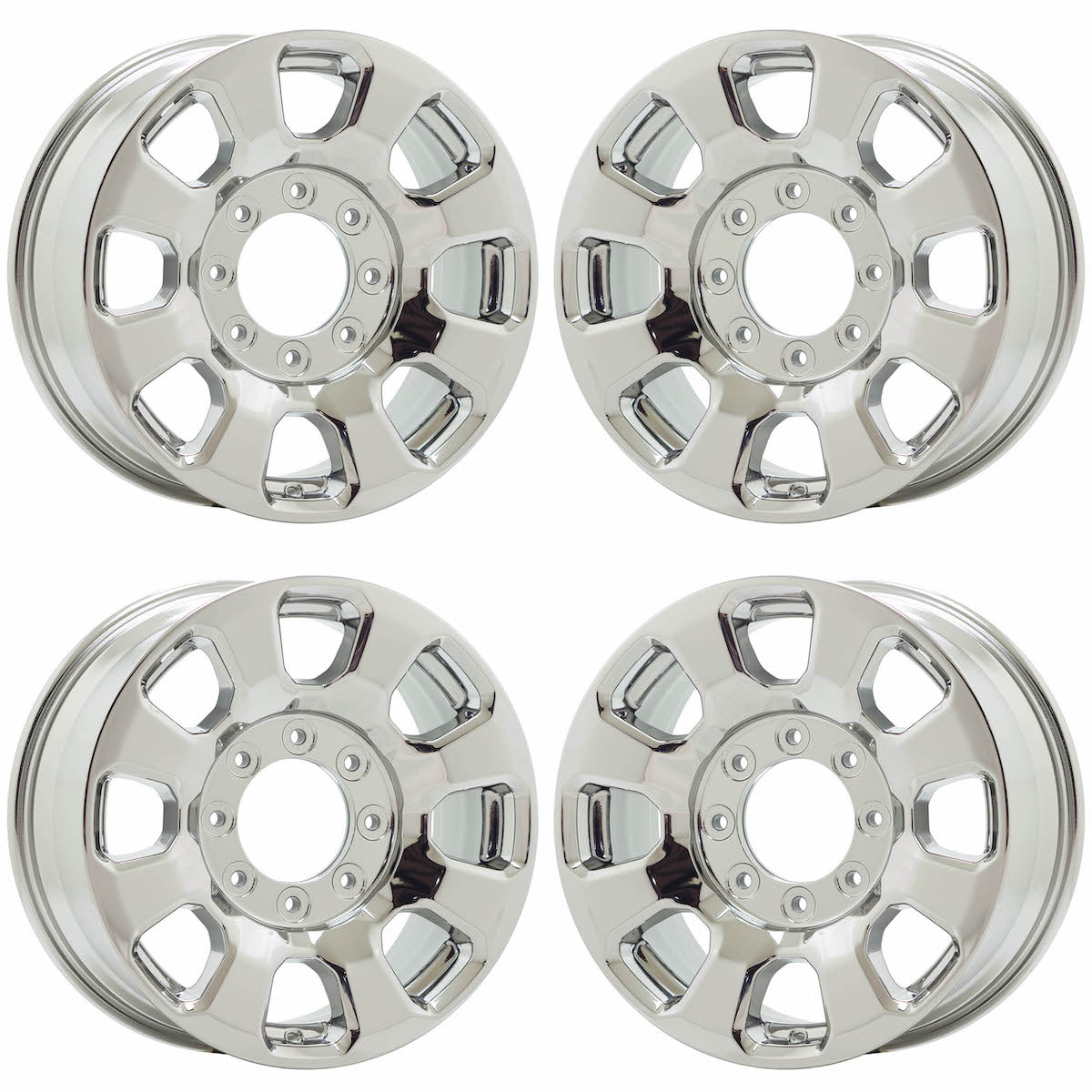 18" Ford F250 F350 SRW Bright Chrome wheels rims Factory OEM set 10481 EXCHANGE